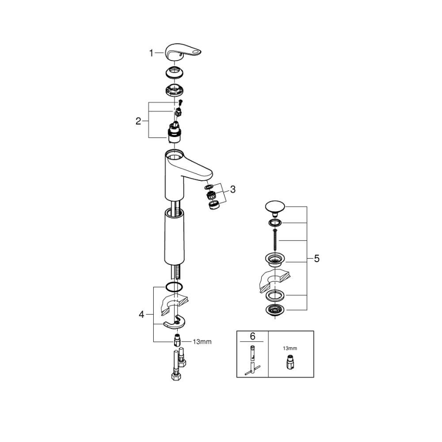 GROHE 24331001 - Armatura za umivalnik SWIFT, 319 mm, sijajni krom