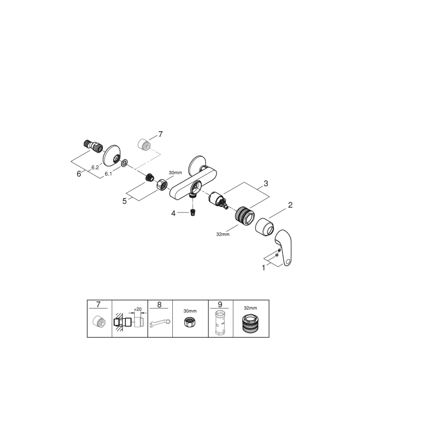 GROHE 24333001 - Tušna armatura SWIFT DN 15 sijajni krom