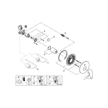GROHE 24336001 - Kopalniška armatura za kad SWIFT DN 15, sijajni krom