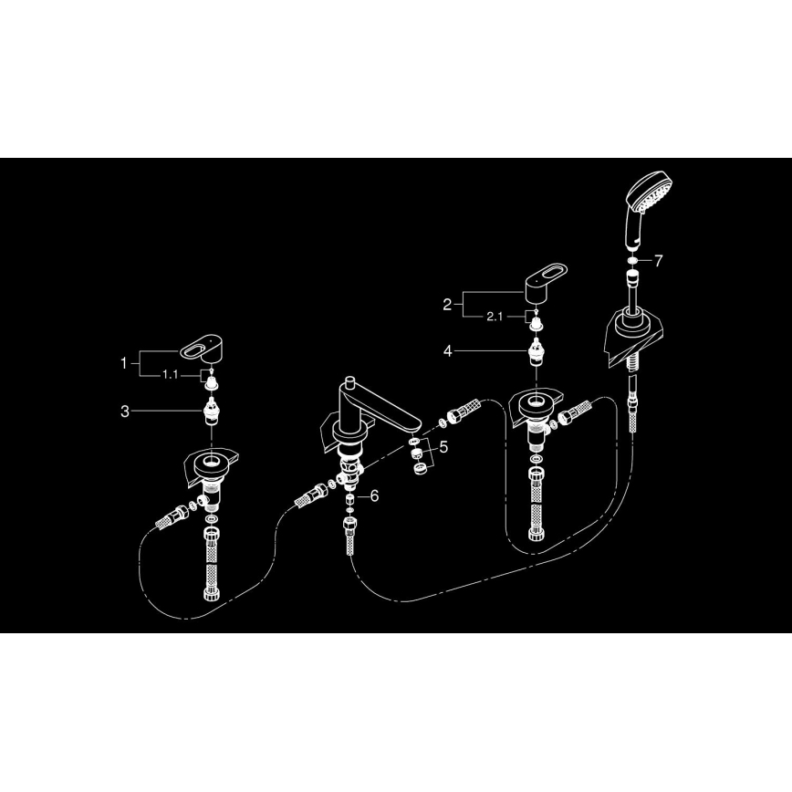 GROHE 2511900A - Kopalna baterija BAULOOP DN 20, sijajni krom