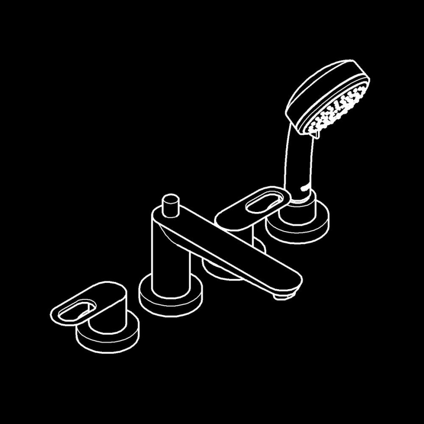 GROHE 2511900A - Kopalna baterija BAULOOP DN 20, sijajni krom