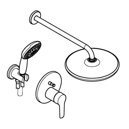 GROHE 25292000 - Vgradni tušni sistem START VITALIO START 250, krom