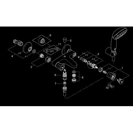 GROHE 2546010A - Kopalniška armatura za kad COSTA L DN 15 sijajni krom