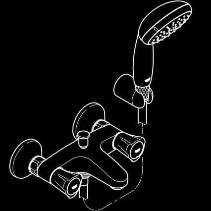 GROHE 2546010A - Kopalniška armatura za kad COSTA L DN 15 sijajni krom