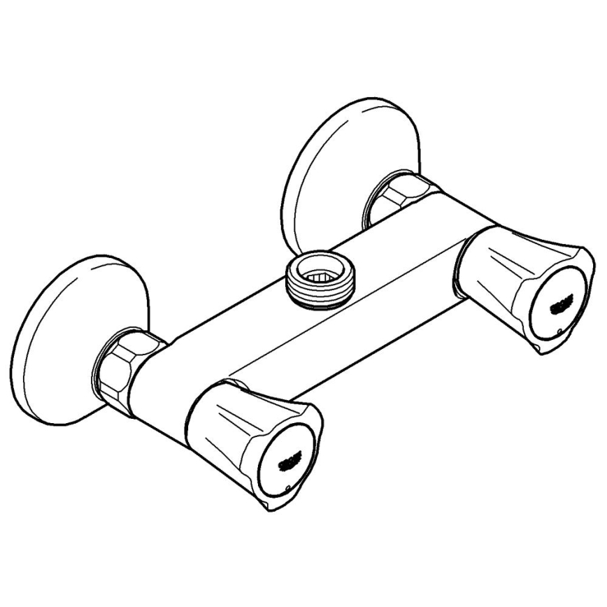GROHE 26009001 - Tušna armatura COSTA L DN 15, poliran krom