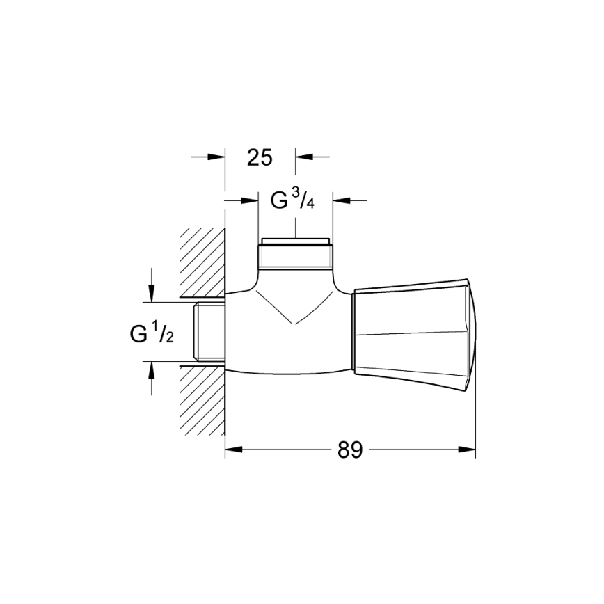GROHE 26010001 - Tušni ventil COSTA L, sijajni krom