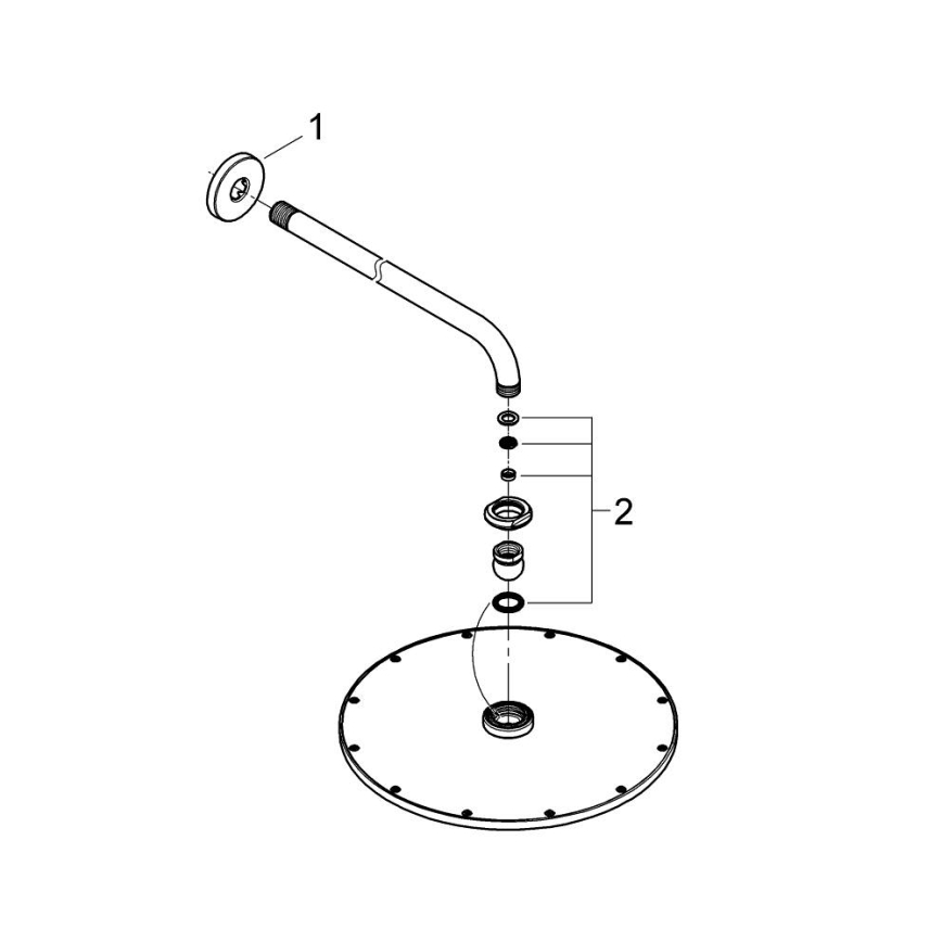 GROHE 26066DC0 - Glava tuša RAINSHOWER COSMOPOLITAN 310/380 mm, nerjaveče jeklo