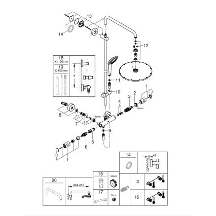 GROHE 26075DA0 - Tušni sistem EUPHORIA 310 v barvi brona