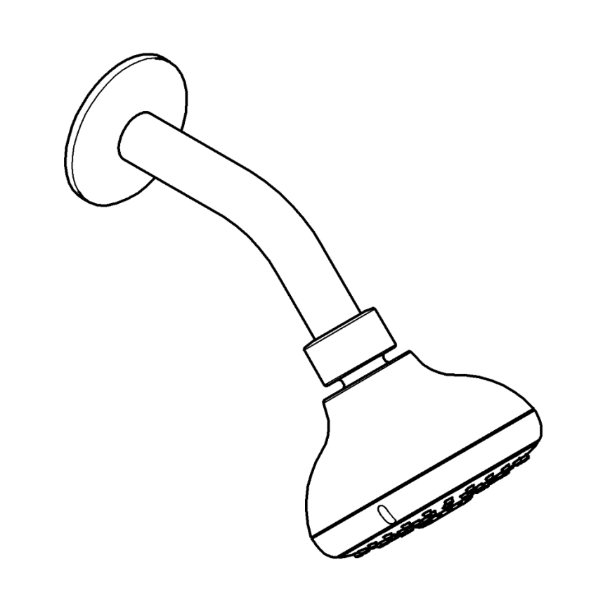 GROHE 26088001 - Pršna glava TEMPESTA 100 100 mm sijajni krom