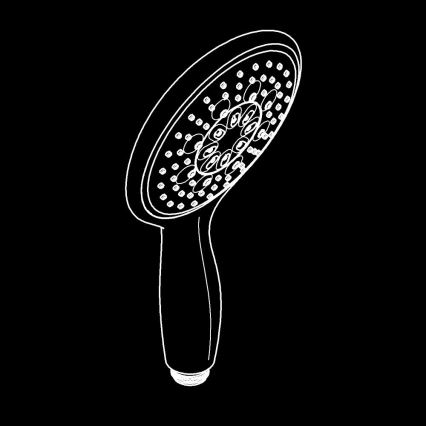 GROHE 26107000 - Ročna prha VITALIO RAIN 130 mm sijajni krom