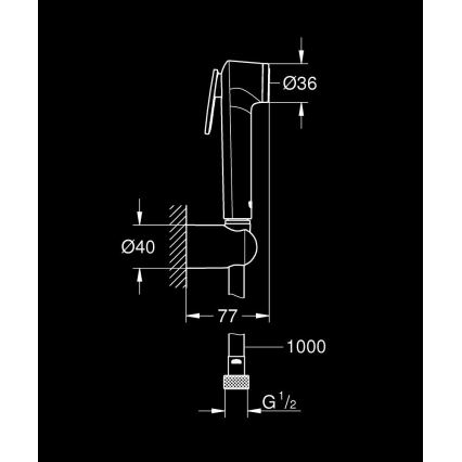 GROHE 26352000 - Ročna prha TEMPESTA-F TRIGGER SPRAY 30 36 mm sijajni krom