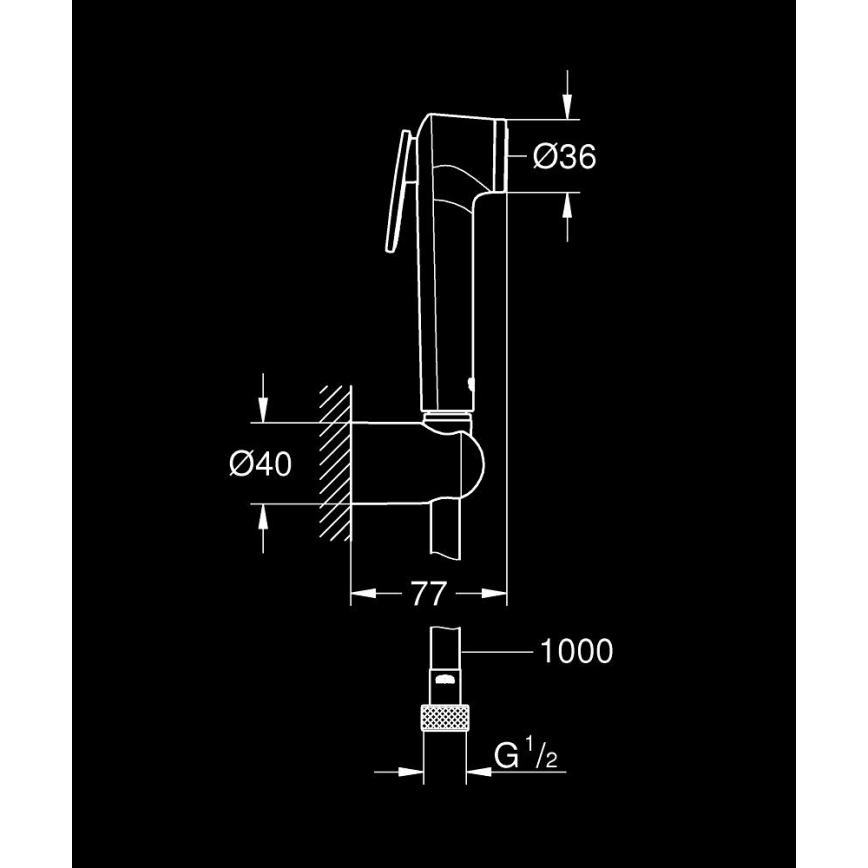 GROHE 26352000 - Ročna prha TEMPESTA-F TRIGGER SPRAY 30 36 mm sijajni krom
