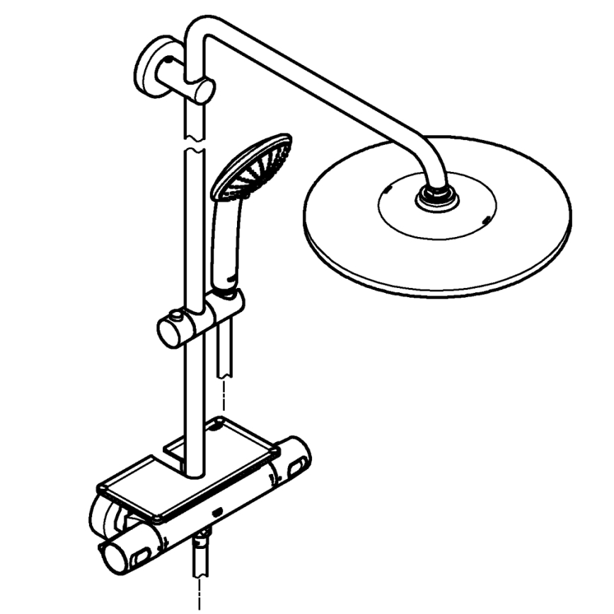 GROHE 26401001 - Tuš sistem VITALIO JOY SYSTEM 310 sijajni krom
