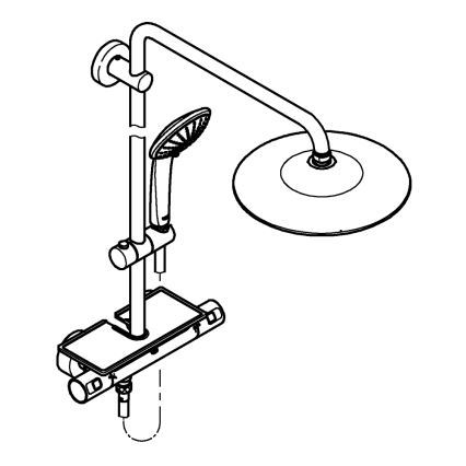 GROHE 26403001 - Tuš sistem VITALIO JOY 260 450 mm sijajni krom