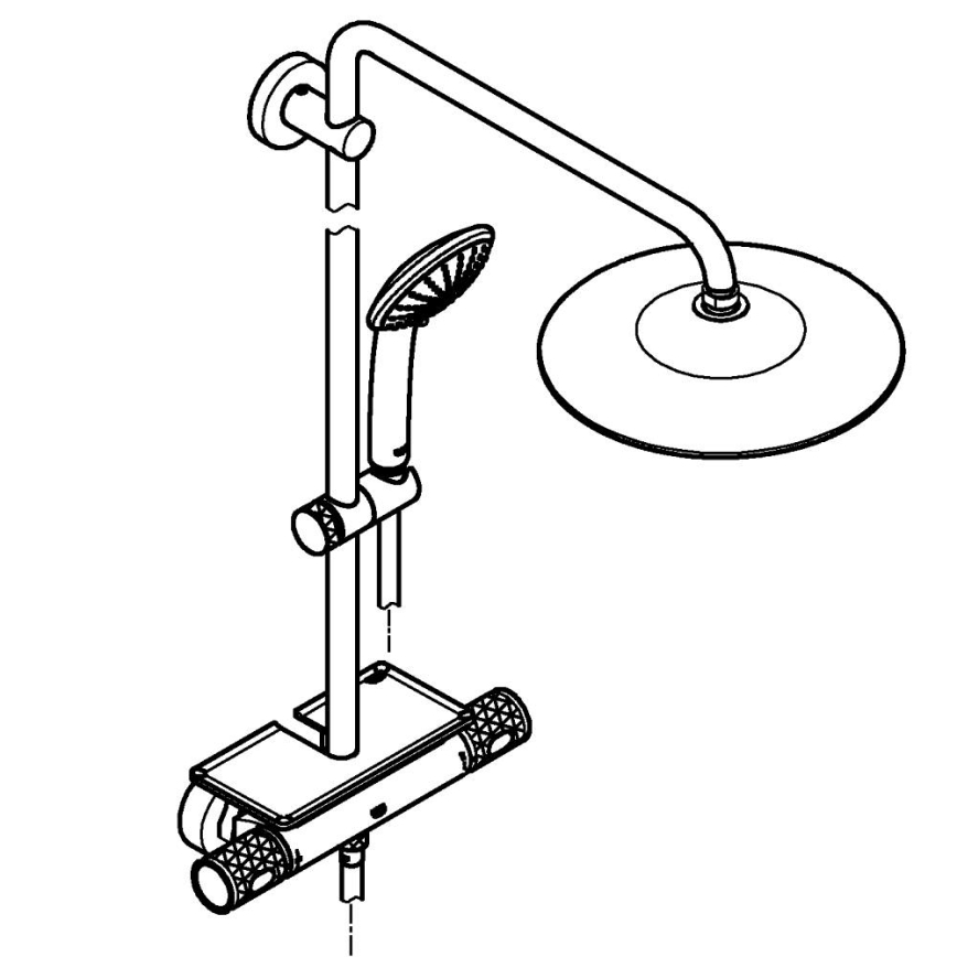 GROHE 26403002 - Tušni sistem VITALIO JOY 260 450 mm poliran krom