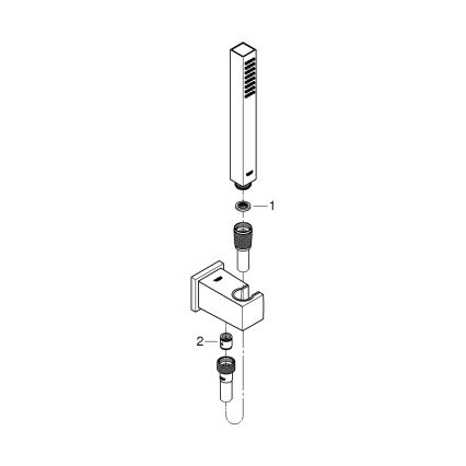 GROHE 26405000 - Komplet s stenskim nosilcem EUPHORIA CUBE STICK 1250 mm sijajni krom
