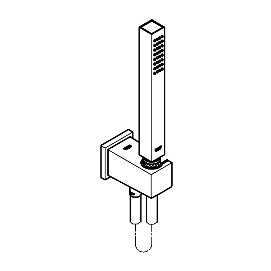 GROHE 26405000 - Komplet s stenskim nosilcem EUPHORIA CUBE STICK 1250 mm sijajni krom