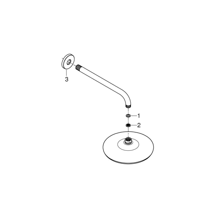 GROHE 26412000 - Tuš glava TEMPESTA 210, 286 mm, sijajni krom