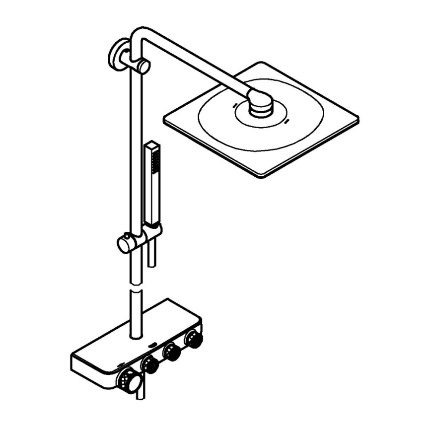 GROHE 26508000 - Tušni sistem EUPHORIA SMARTCONTROL 310 CUBE s sijajnim kromom