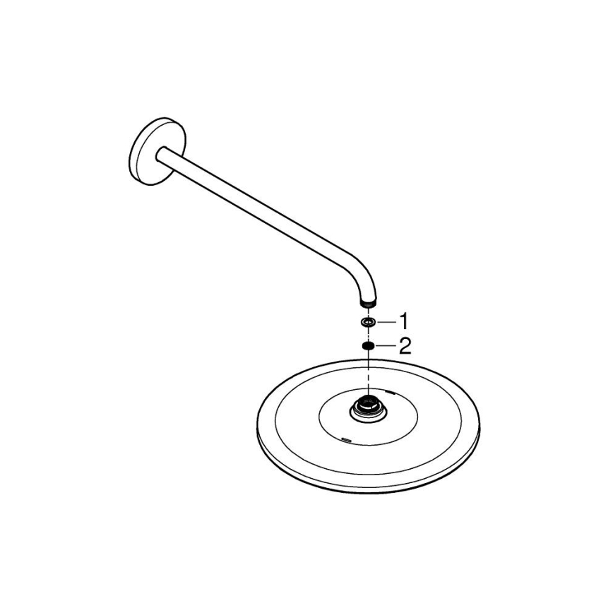 GROHE 26558000 - Komplet z nadglavno prho RAINSHOWER MONO 310 422 mm sijajni krom