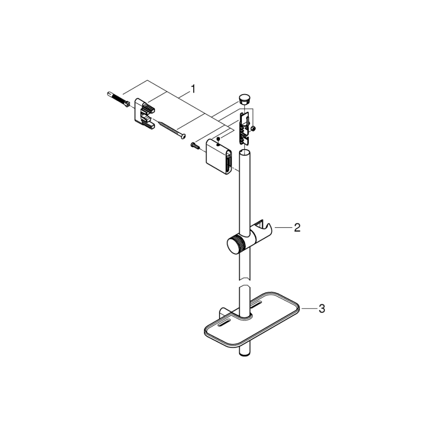 GROHE 26603DC0 - Tuš palica RAINSHOWER SMARTACTIVE 900 mm matni krom