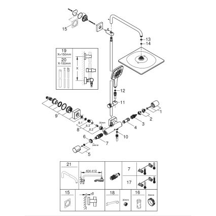 GROHE 26652000 - Tušni sistem RAINSHOWER SMARTACTIVE 310 450 mm sijajni krom