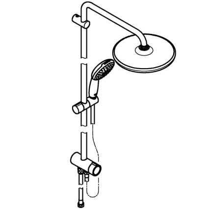 GROHE 26680001 - Tuš systém VITALIO START SYSTEM 250 390 mm kov, krom
