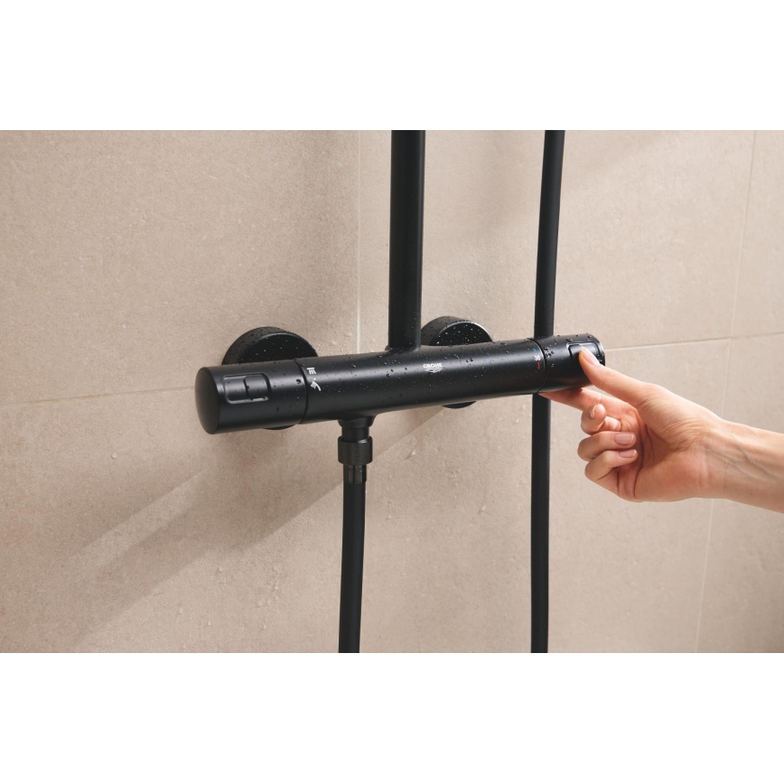 GROHE 266962431 - Tuš sistem VITALIO COMFORT 250 250 × 250 mm črna