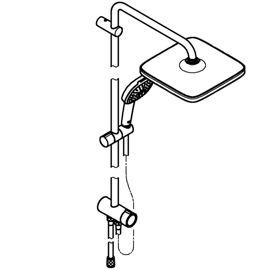 GROHE 26698001 - Tušni sistem VITALIO COMFORT 250 sijajni krom