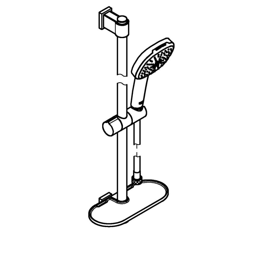 GROHE 26929001 - tuš set VITALIO COMFORT 110, 600 mm, sijajni krom