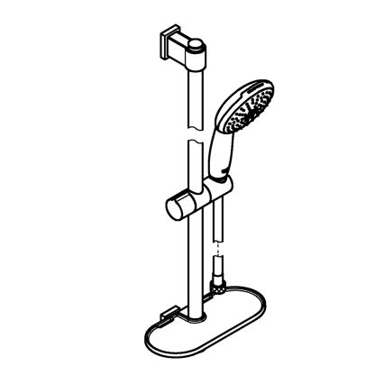 GROHE 26952001 - Tušni komplet VITALIO START 110, 600 mm, sijajni krom