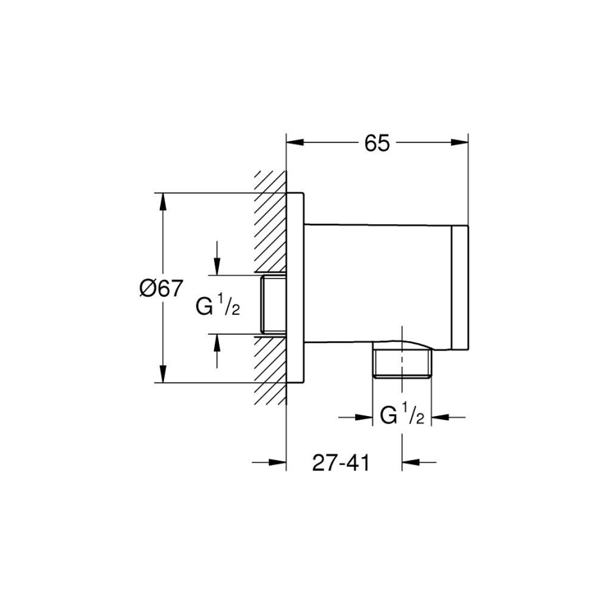GROHE 26963001 - Stensko koleno VITALIO UNIVERSAL 12” sijajni krom
