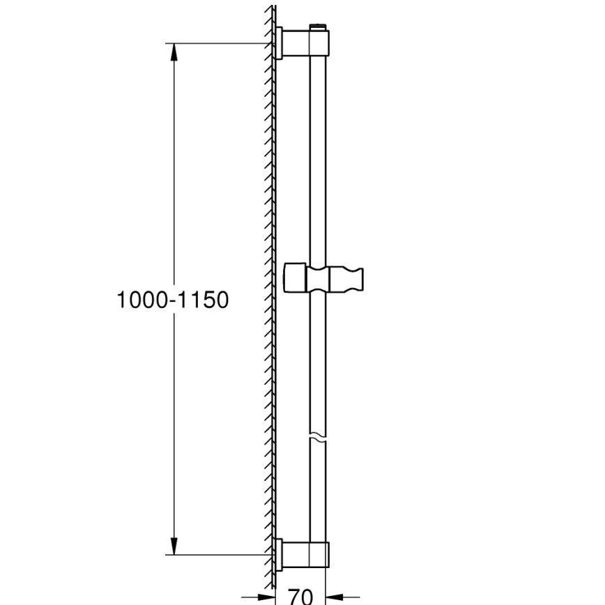 GROHE 26970001 - Tuš palica VITALIO UNIVERSAL 1150 mm, sijajni krom