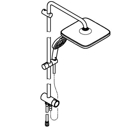 GROHE 26986001 - Tušni sistem VITALIO COMFORT 250 v sijajnem kromu