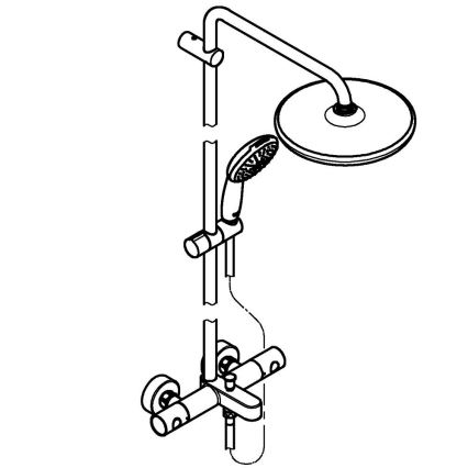 GROHE 26988001 - Tušni sistem VITALIO START SYSTEM 390 mm, sijajni krom