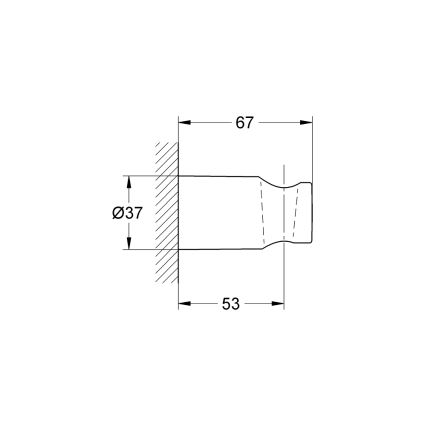 GROHE 27056000 - Stensko držalo za tuš RAINSHOWER, sijajni krom