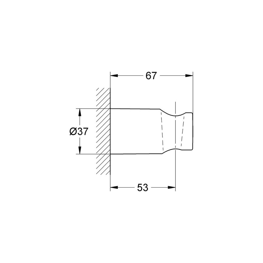 GROHE 27056000 - Stensko držalo za tuš RAINSHOWER, sijajni krom