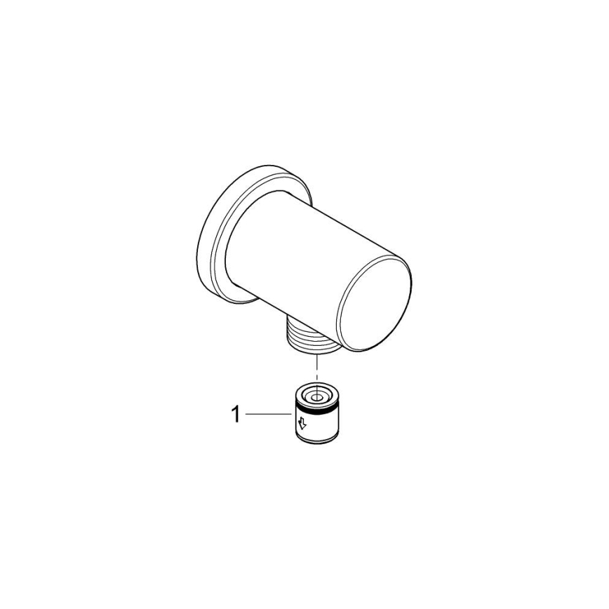 GROHE 27057DL0 - stensko koleno RAINSHOWER DN 15, brušeno bakreno