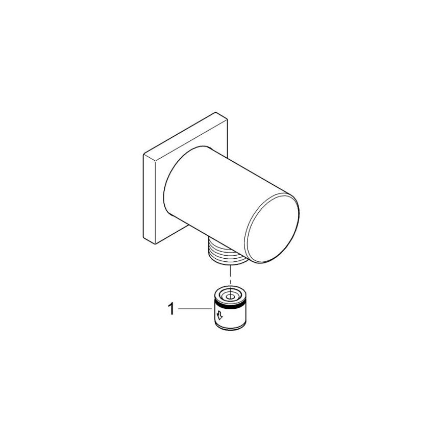 GROHE 27076000 - Stensko koleno RAINSHOWER, sijajni krom