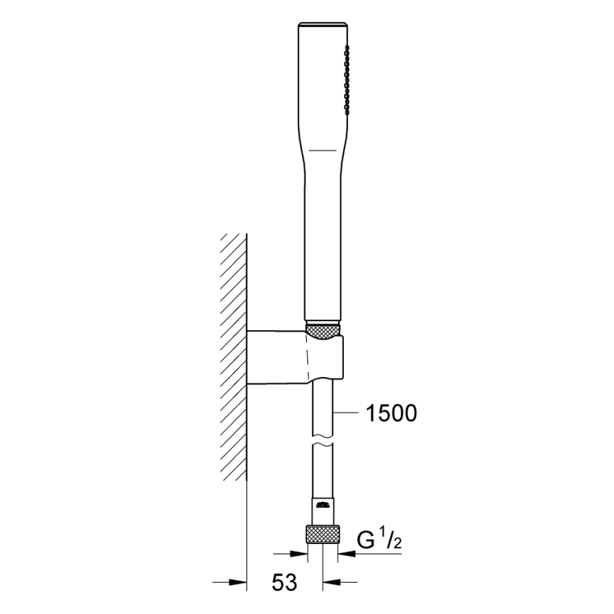 GROHE 27369000 - Tušni komplet EUPHORIA COSMOPOLITAN STICK 1500 mm, poliran krom