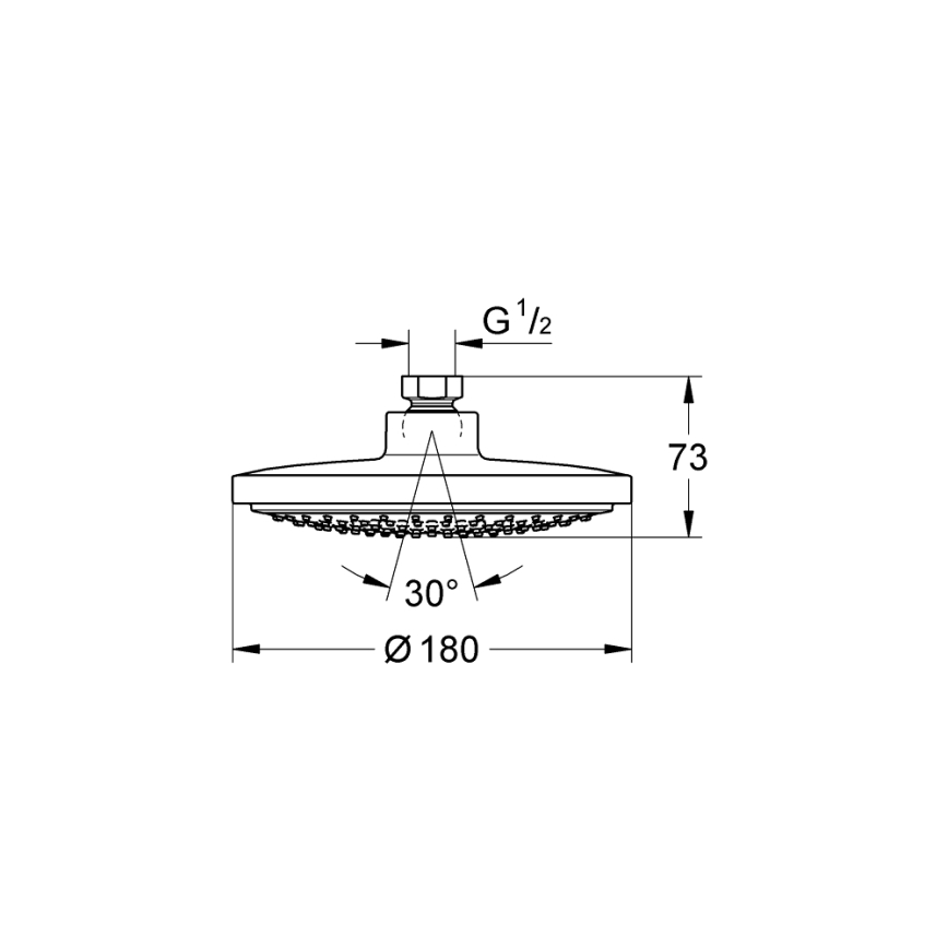 GROHE 27492000 - Glava tuša EUPHORIA COSMOPOLITAN O 180 mm, sijajni krom