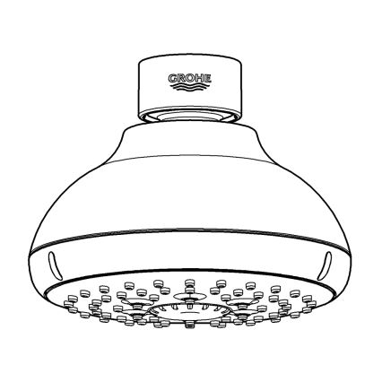 GROHE 27606001 - Pršna glava NEW TEMPESTA 100, 100 mm, sijajni krom