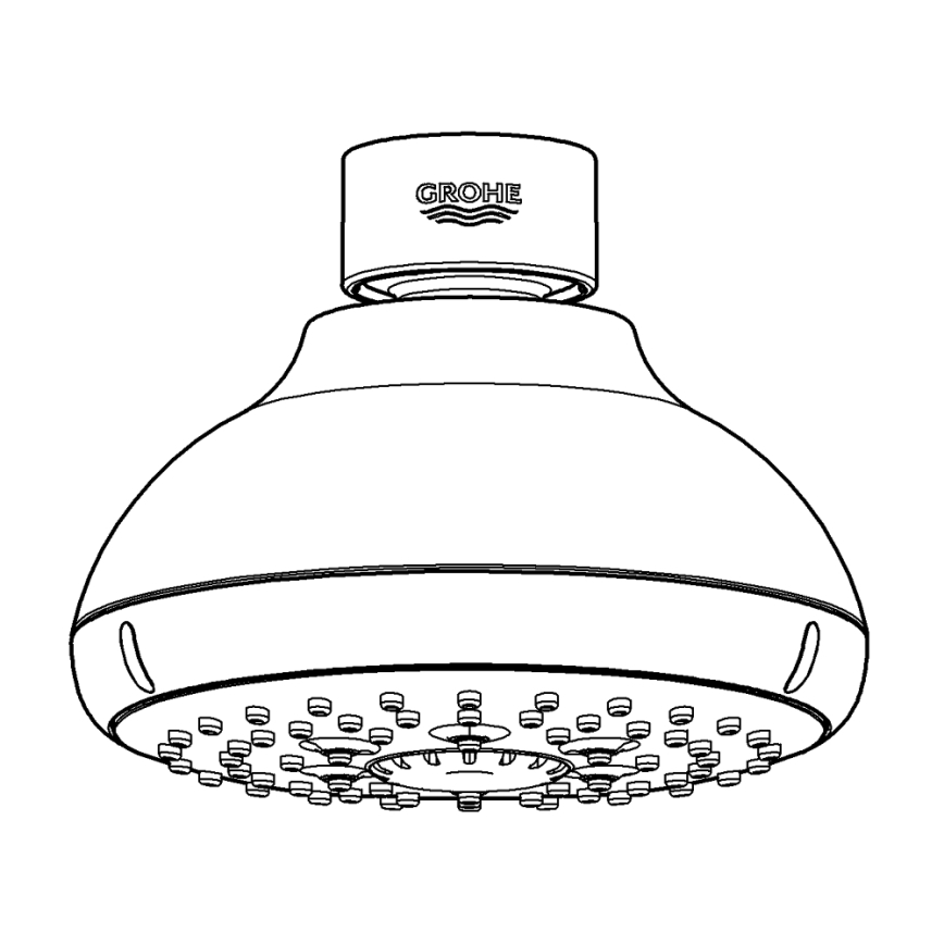 GROHE 27606001 - Pršna glava NEW TEMPESTA 100, 100 mm, sijajni krom