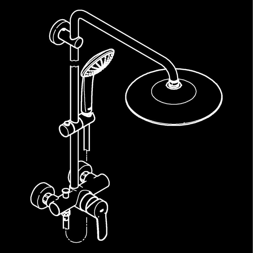 GROHE 27684001 - Tuš sistem VITALIO JOY 260 450 mm sijajni krom