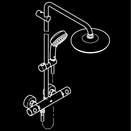 GROHE 27922001 - Pršni sistem TEMPESTA COSMOPOLITAN 210 v sijajnem kromu