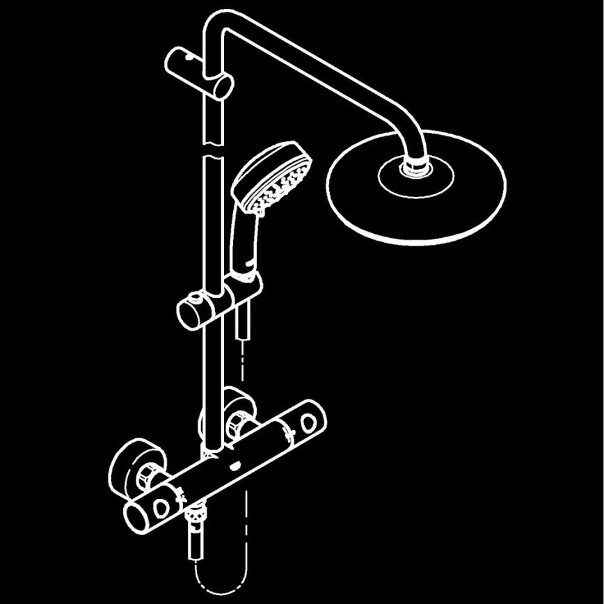 GROHE 27922001 - Pršni sistem TEMPESTA COSMOPOLITAN 210 v sijajnem kromu