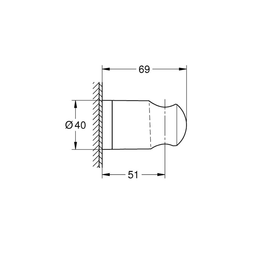 GROHE 27958001 - Stenski nosilec za tuš VITALIO UNIVERSAL, sijajni krom