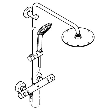 GROHE 27964000 - Sistem za prho EUPHORIA 210 mm sijajni krom
