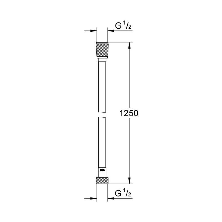 GROHE 28362GL1 - Tušna cev SILVERFLEX 1250 mm, brušeno zlato