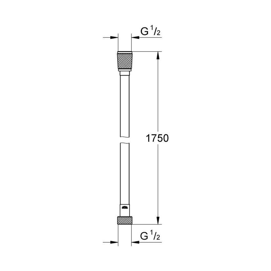 GROHE 28388A00 - Tuš cev SILVERFLEX 1750 mm grafit